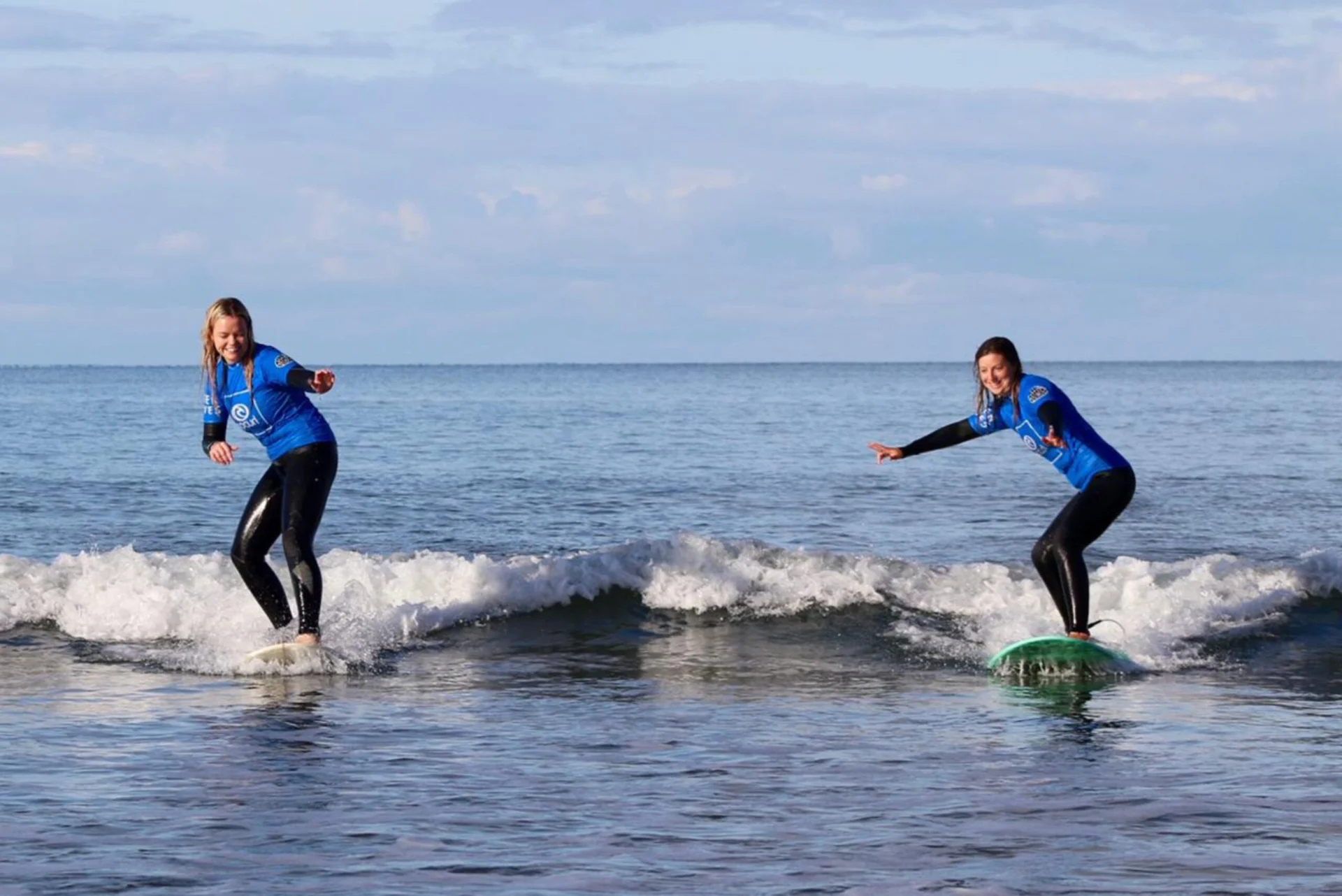 Beginner surfers