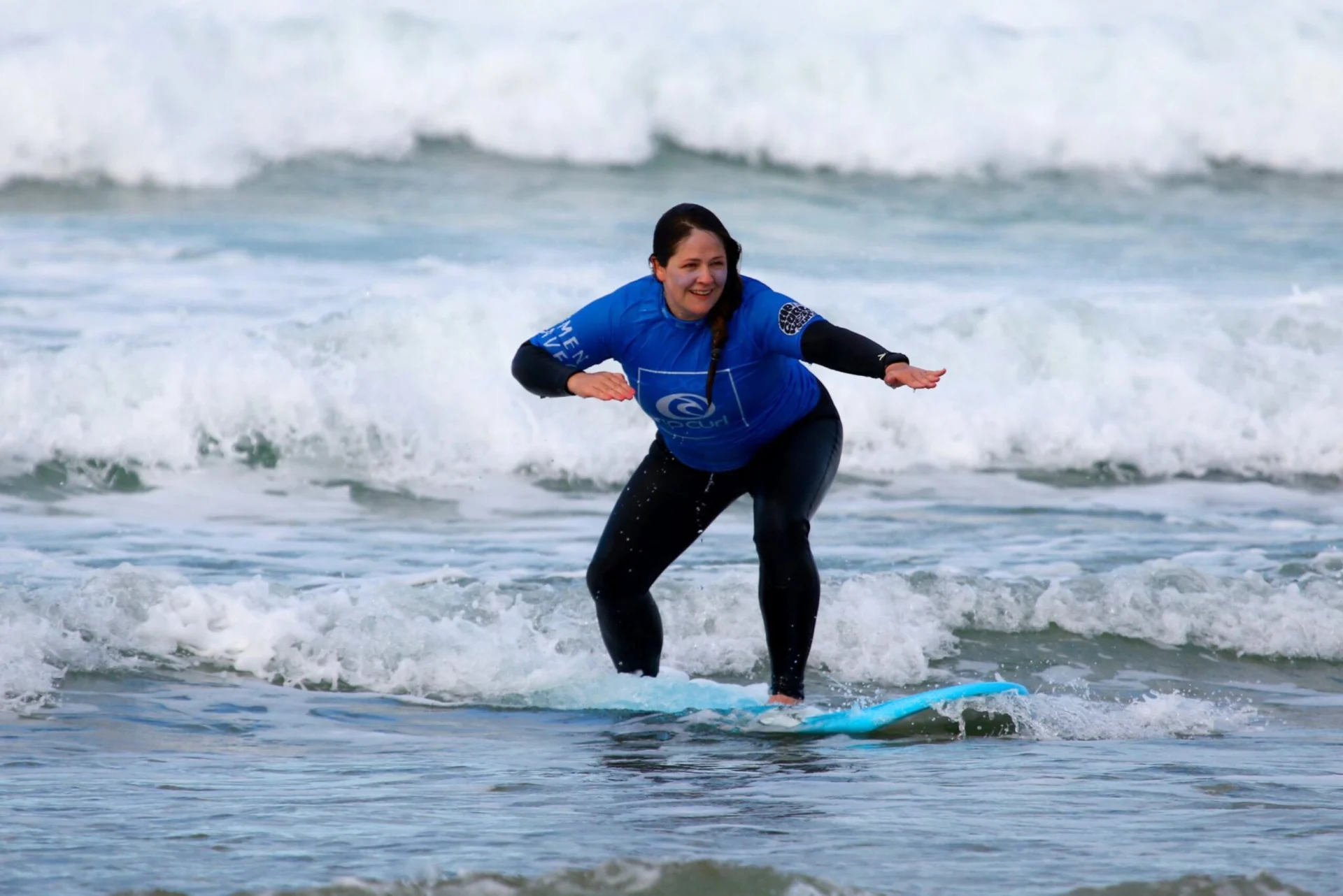 Lady surfer