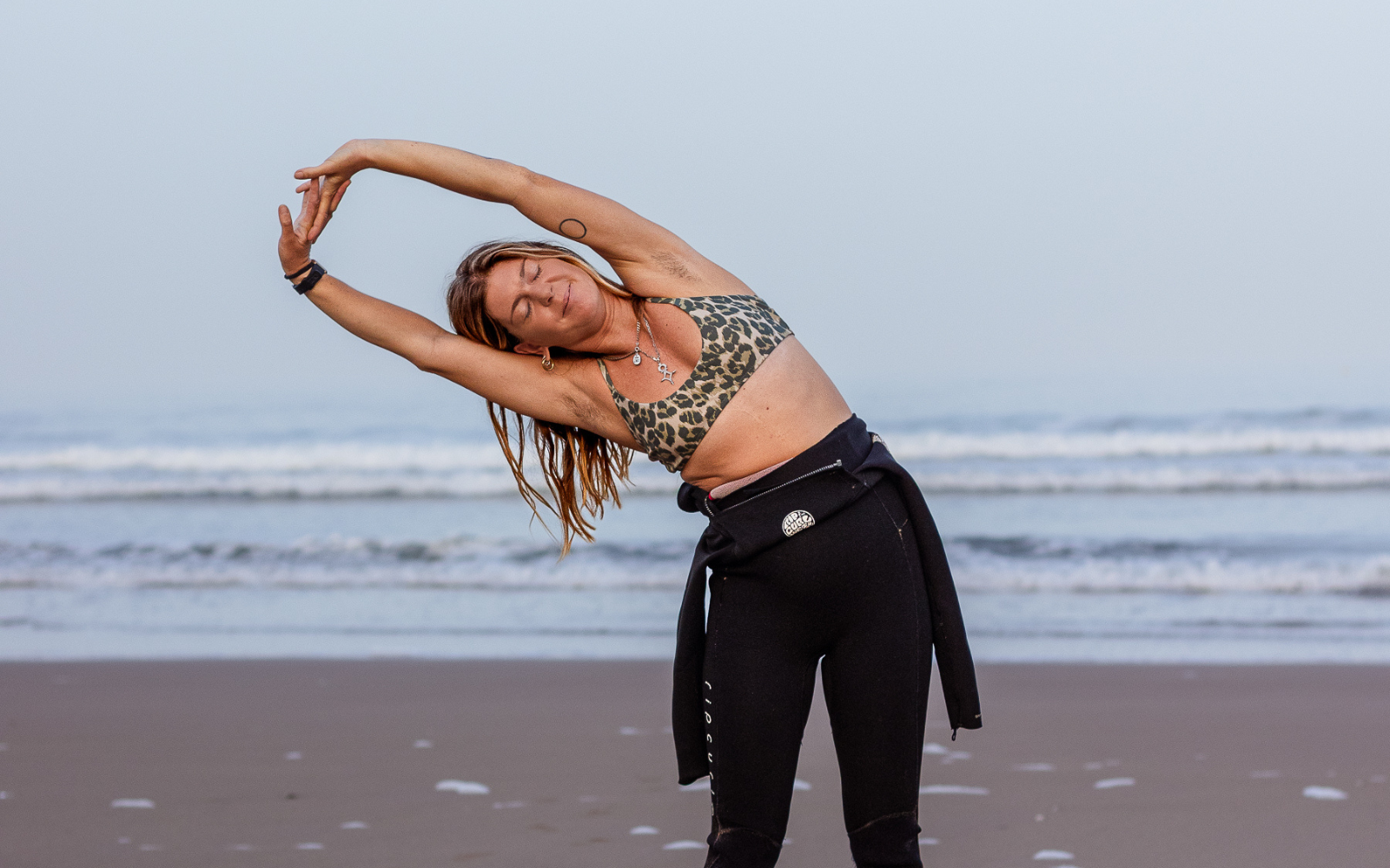 Elana doing yoga