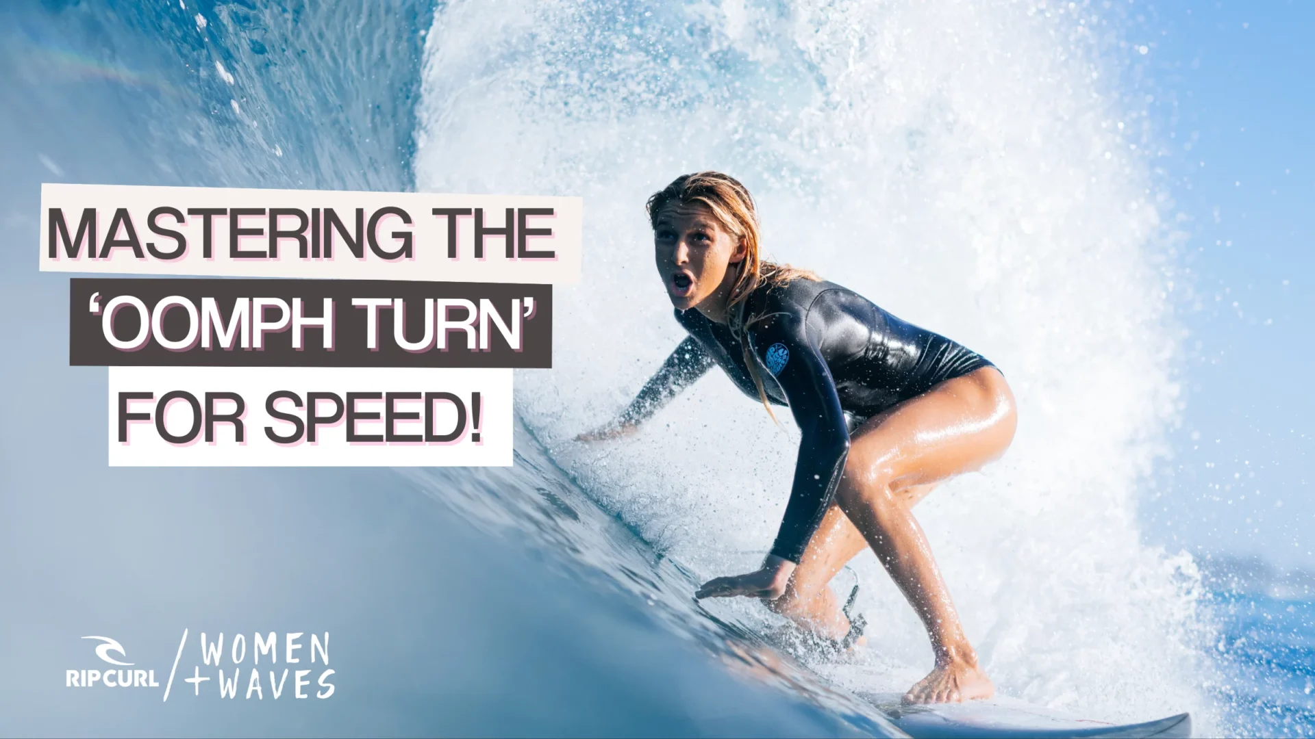 Speed turn on a surfboard