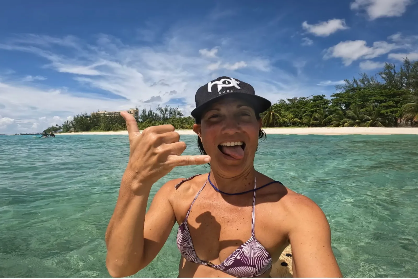 Barbados lady surfer