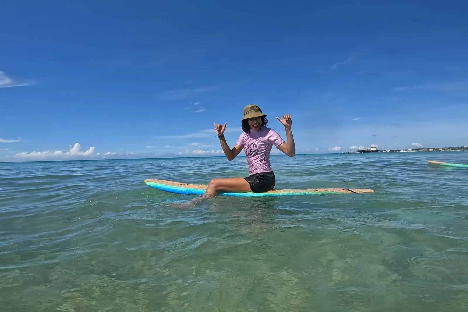Barbados woman surfer