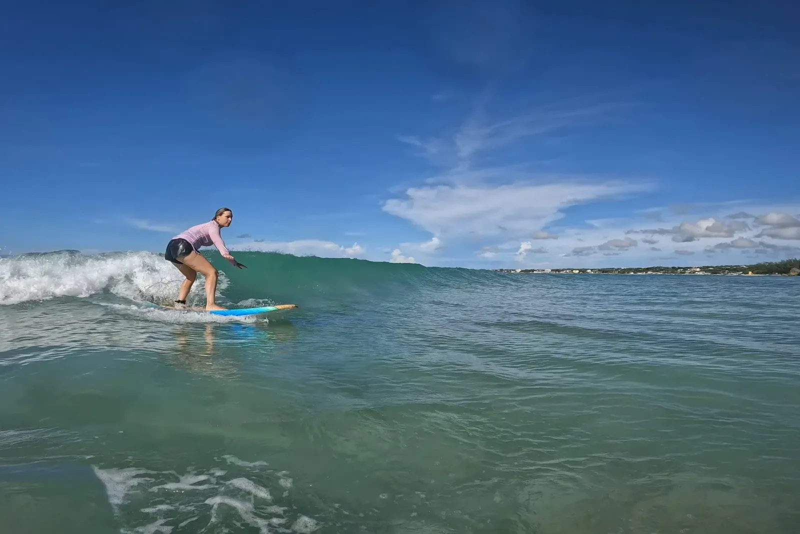 Barbados woman surfer
