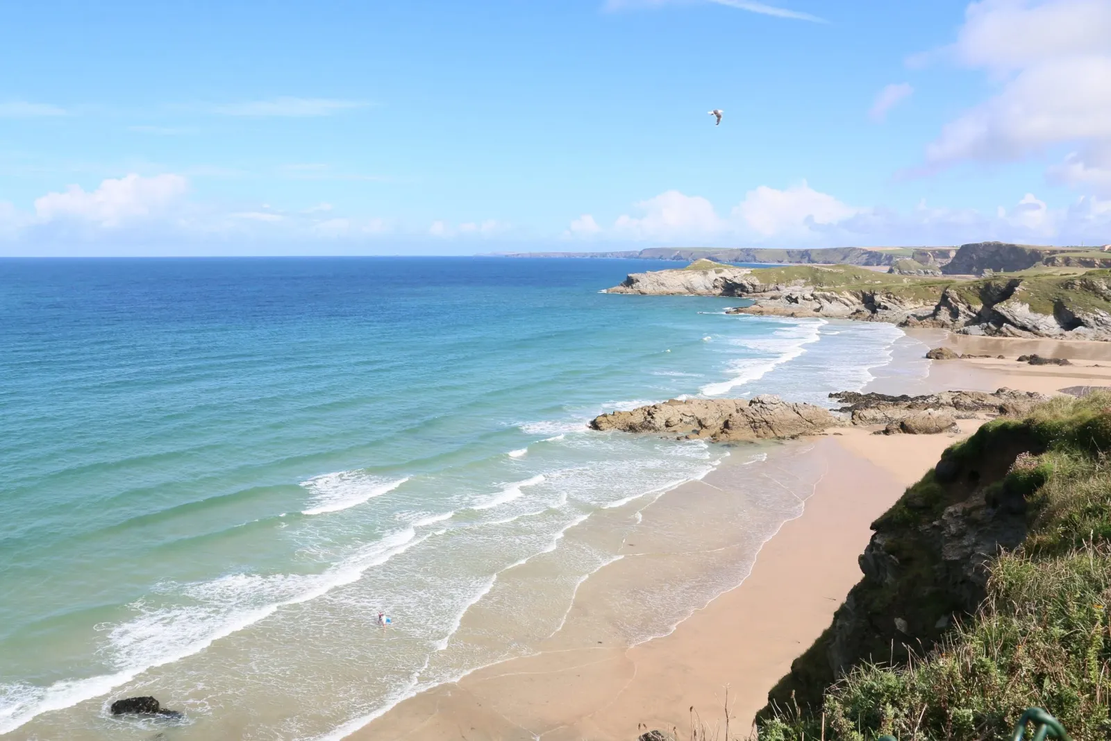 Cornwall coastline and beach