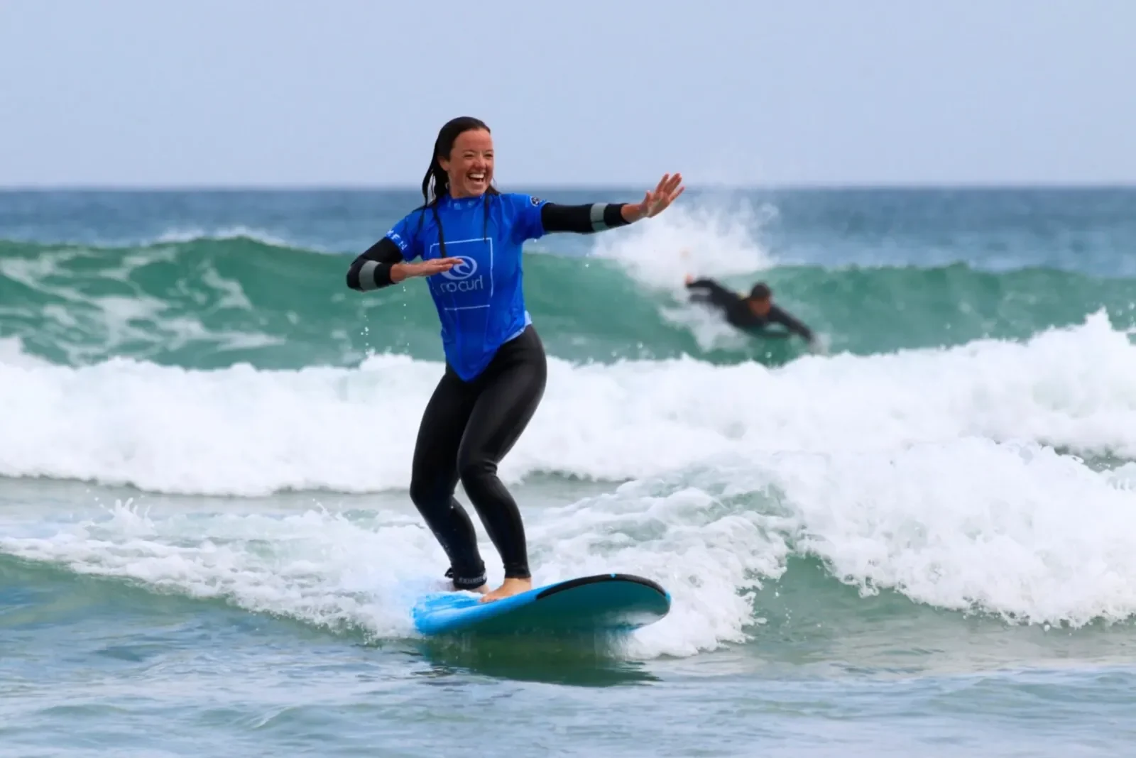 Lasy surfer at Croyde beach