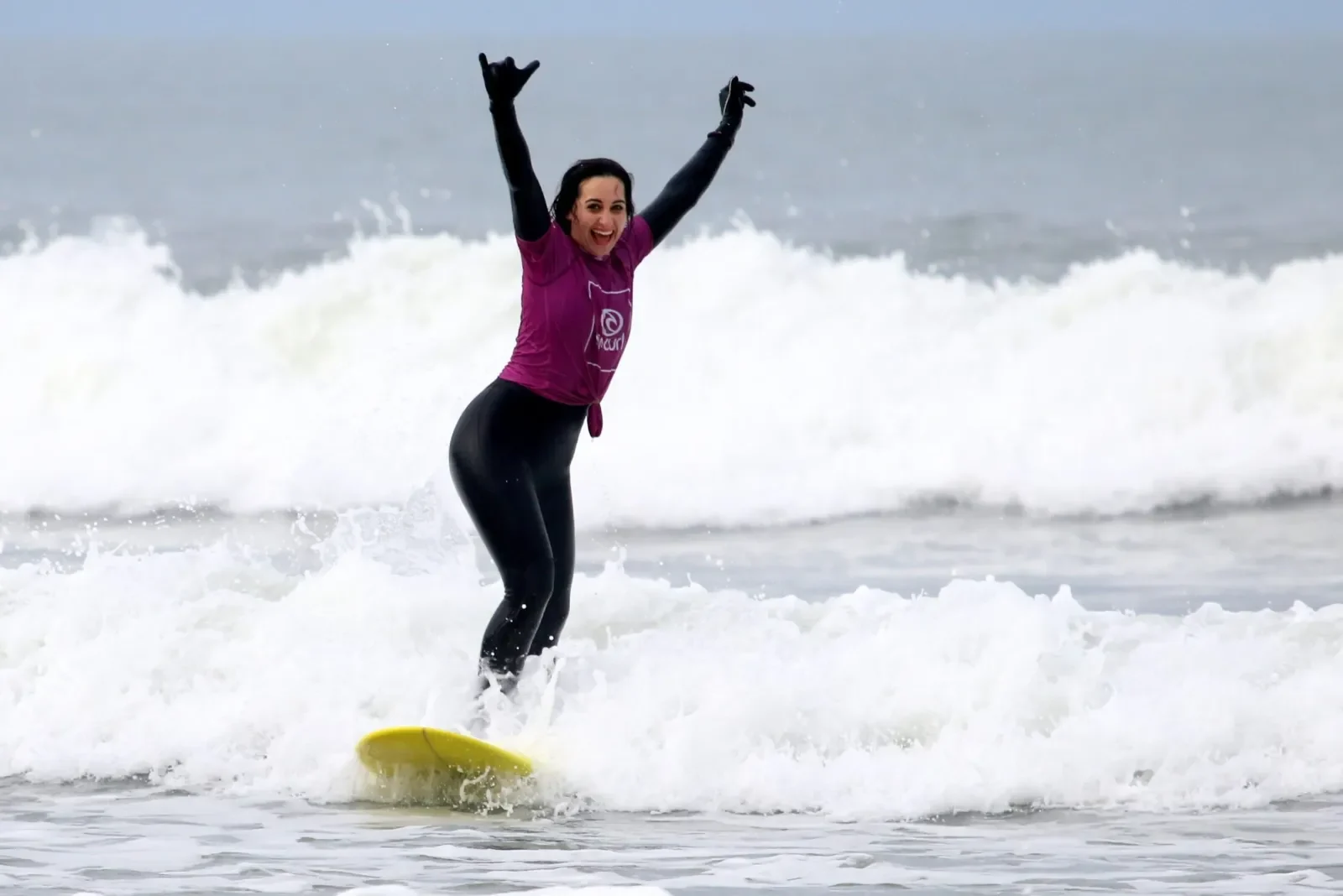 Stoked surfer
