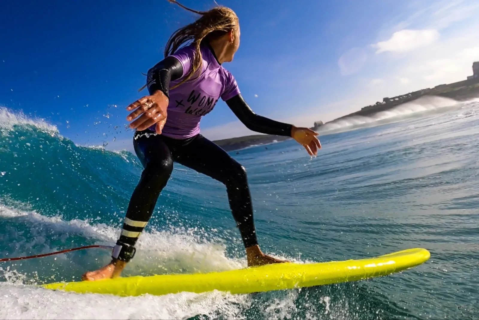 Female surfer at Fristral Newquay