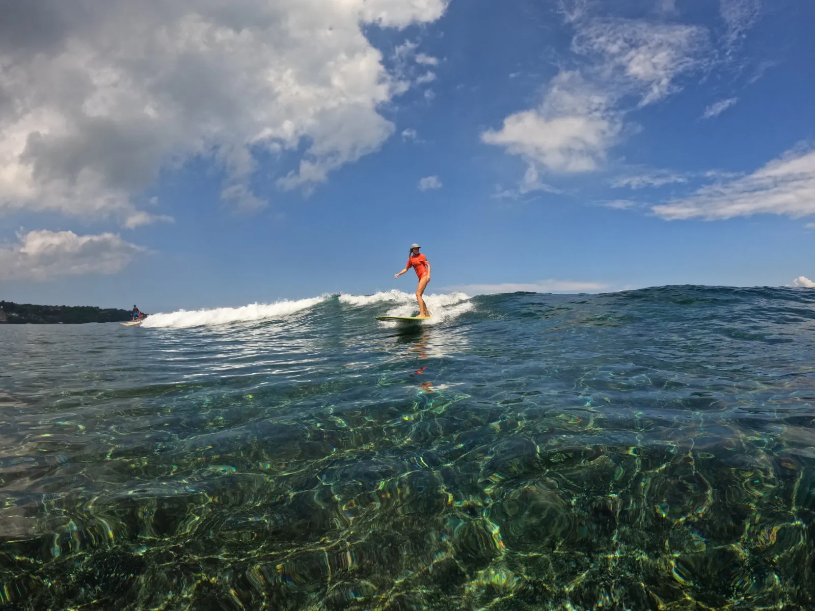 Nusa Lembongan Bali lady surfing