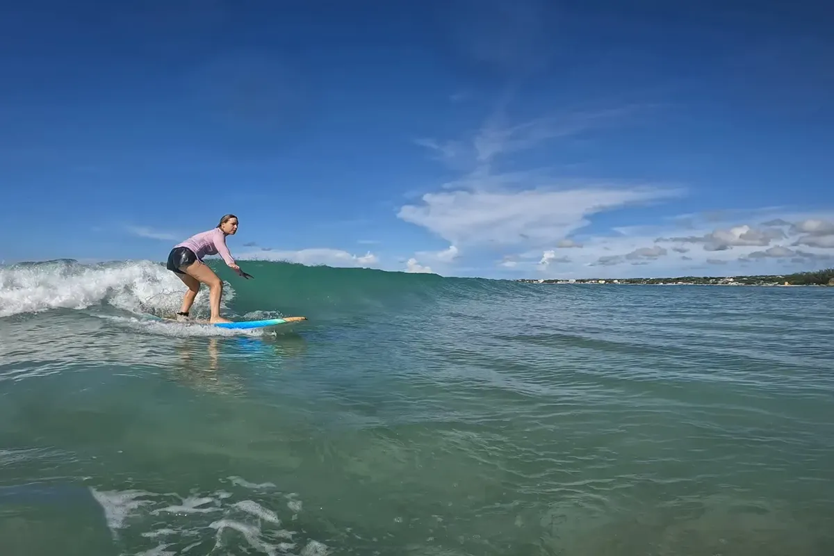 Surfing in Barbados