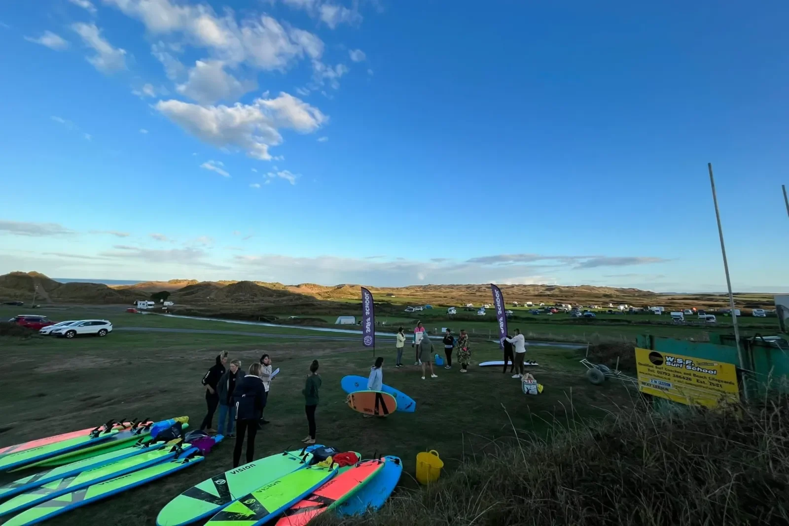 Women surfers in Wales