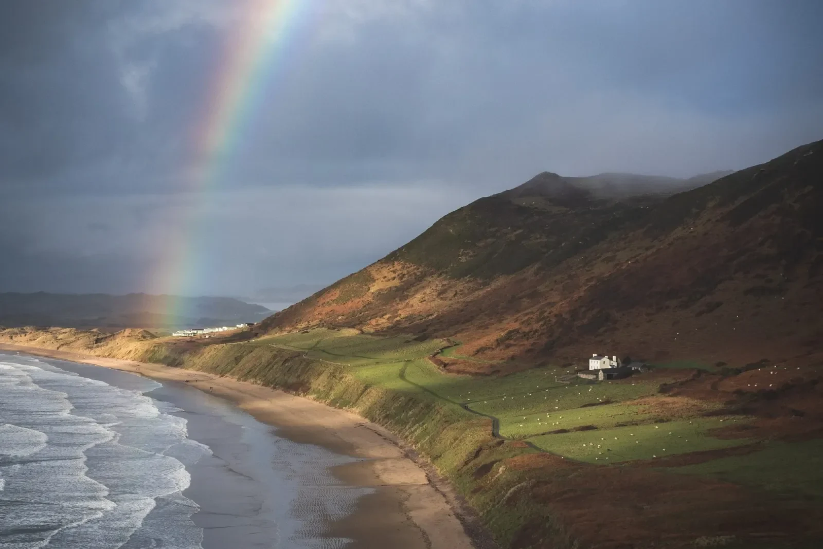 Moody Wales coastline