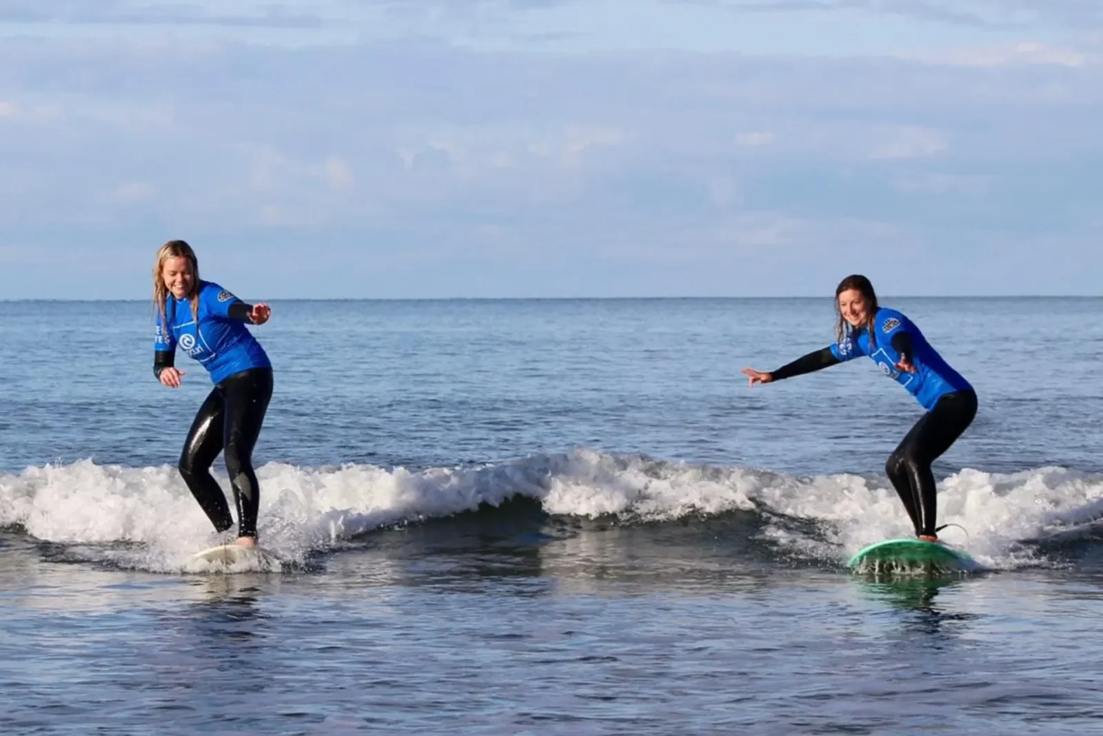 Ladies learning to surf in Newquay