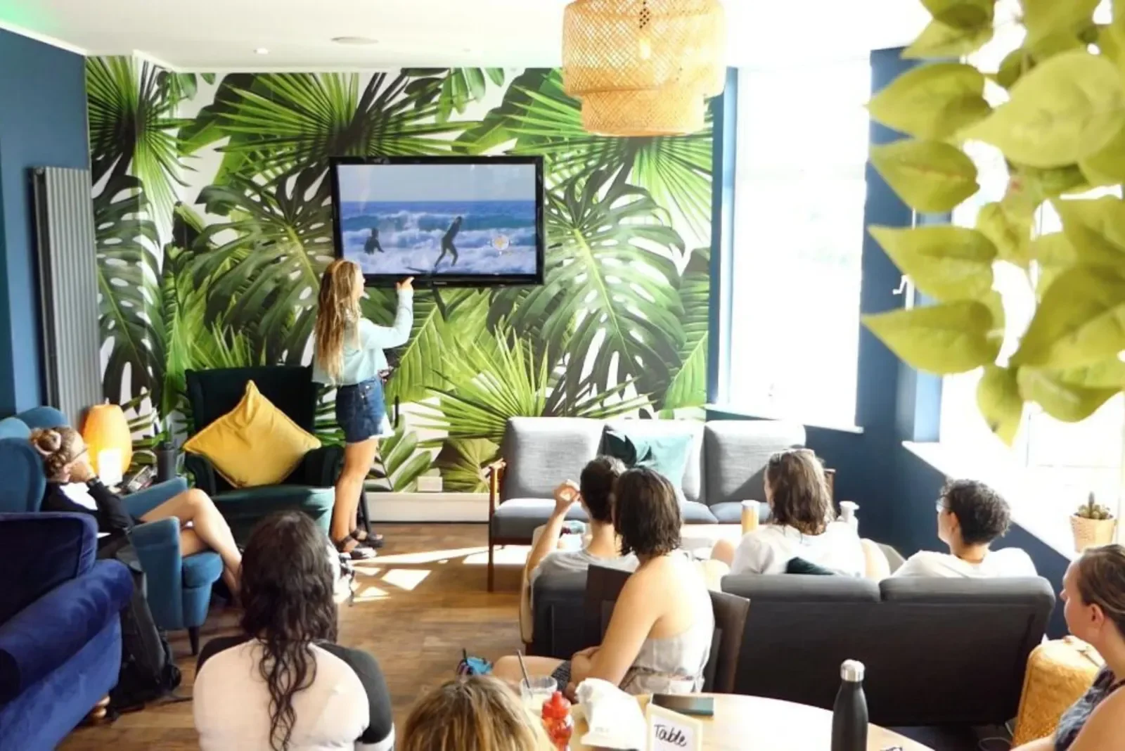 All female surf coaching video analysis