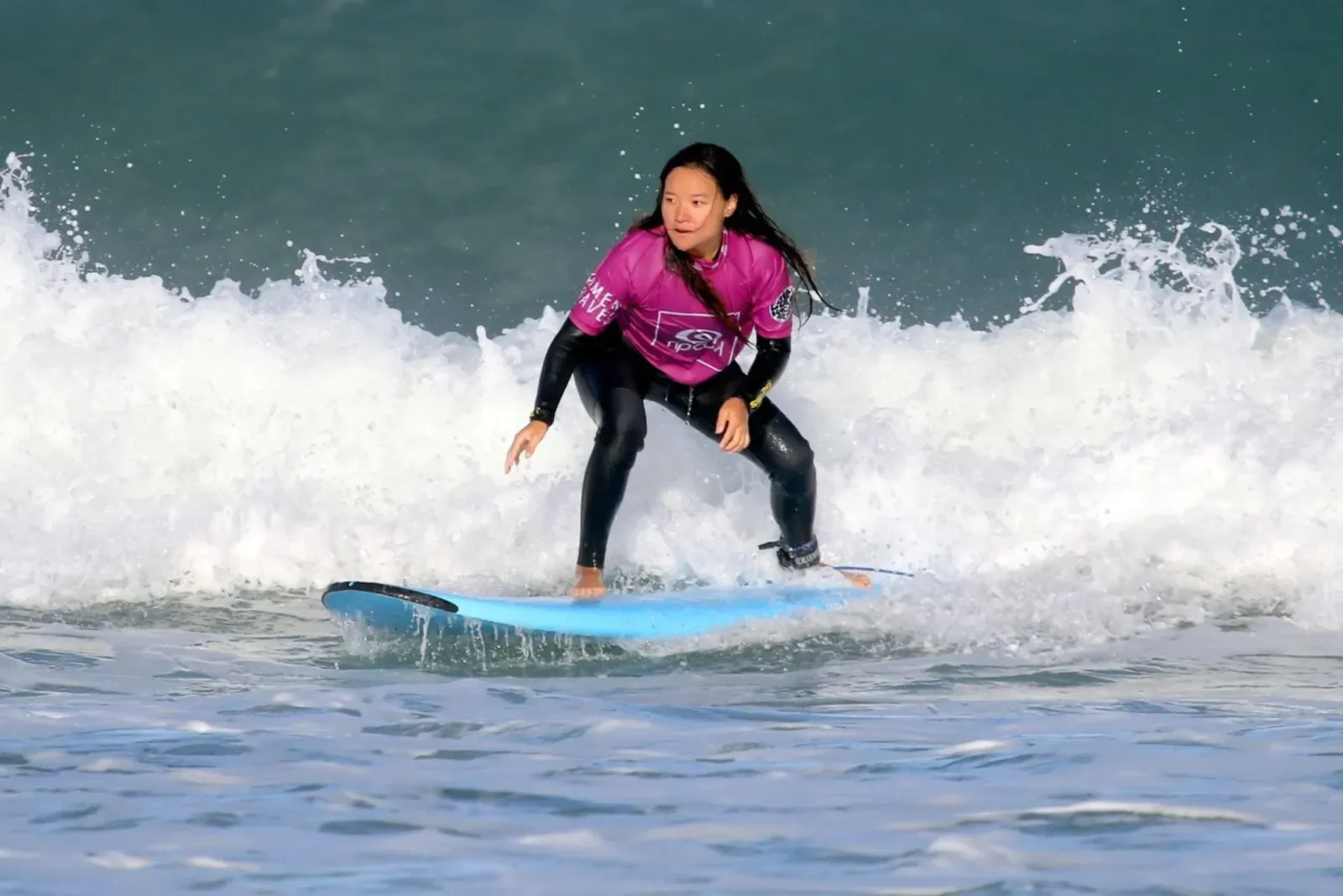Girl surfer in Newquay