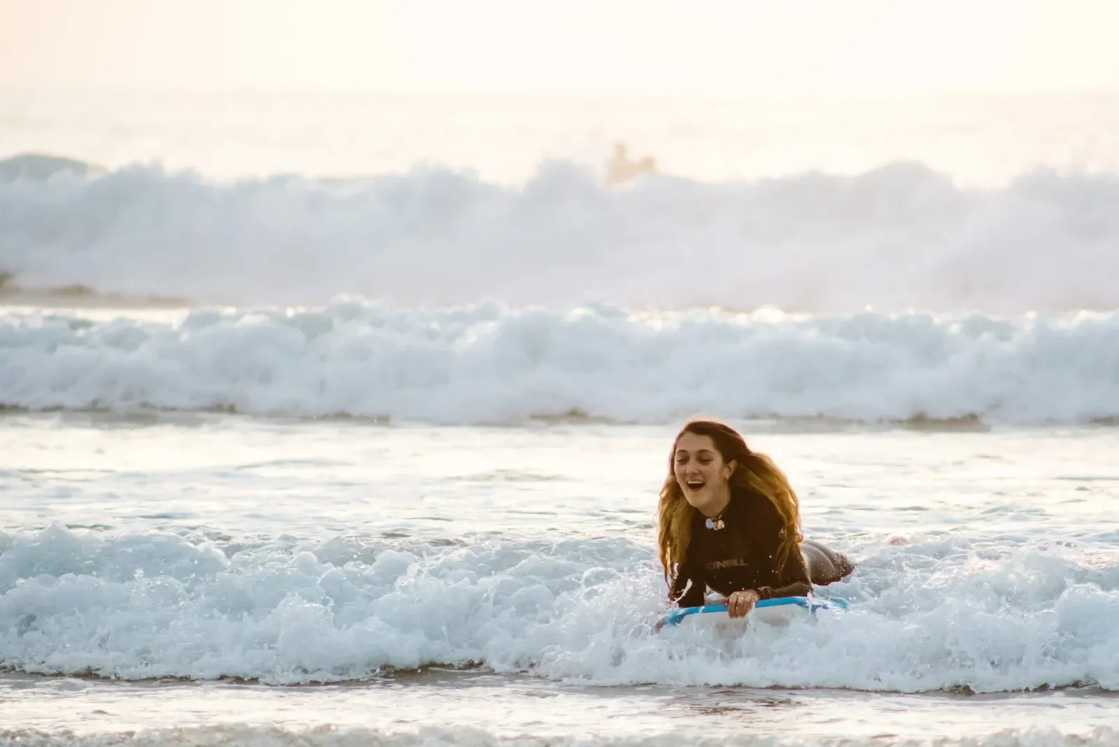 Female bodyboarder